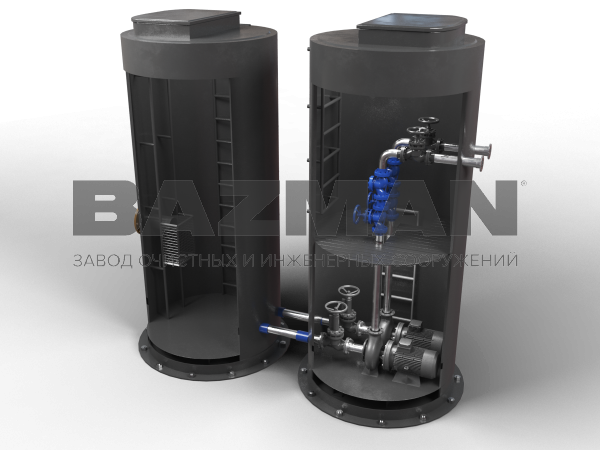 КНС с комбинированным колодцем